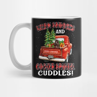 Warm Snuggles And Cocker Spaniel Cuddles Ugly Christmas Sweater Mug